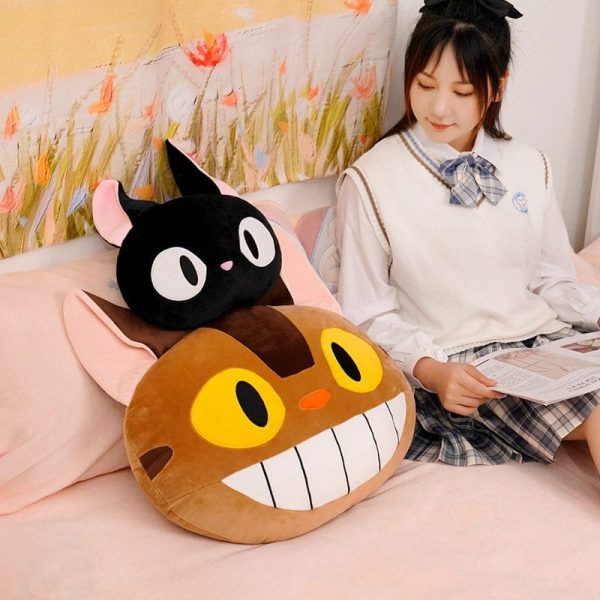 Totoro Poster - My Neighbor Totoro Catbus & KiKi’s Delivery Service Jiji Stuffed Pillow-House Decor, Kiki's Delivery Service, My Neighbor Totoro, Other, Plushies, Totoro Poster