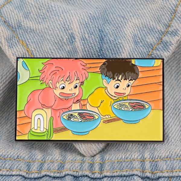 English Ponyo Cast - Ponyo on the Cliff Cute Badge Pin-Accessories, English Ponyo Cast, Other, ponyo