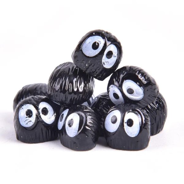 Totoro Soot Gremlins - 10pcs Mini Fairy Dust Briquettes Figure-House Decor, My Neighbor Totoro, Other, Spirited Away, Totoro Soot Gremlins, Toy Figure