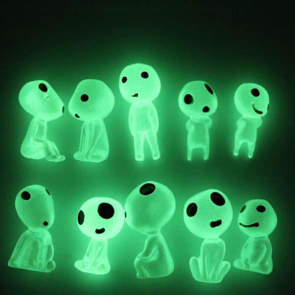 Princess Mononoke Yakul - Princess Mononoke Kodama Tree Spirits Luminous Figures 10pcs/set-Figure, House Decor, Other, princess mononoke, Princess Mononoke Yakul, Toy Figure