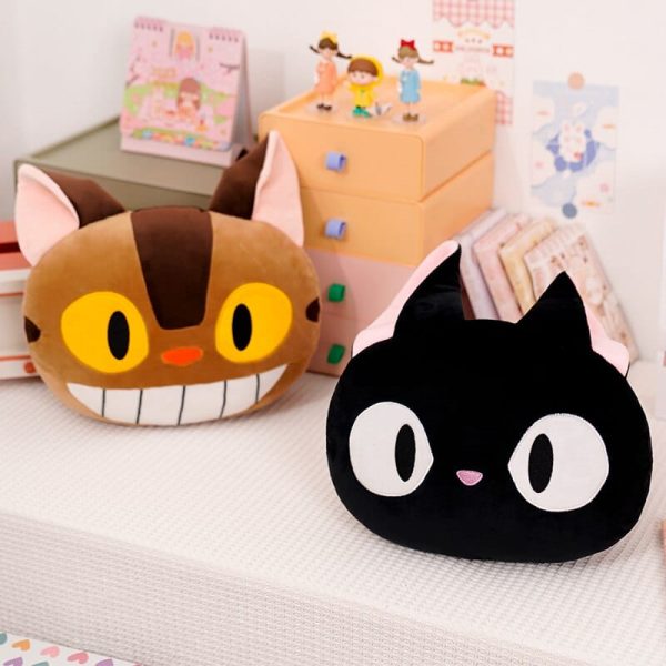 Totoro Poster - My Neighbor Totoro Catbus & KiKi’s Delivery Service Jiji Stuffed Pillow-House Decor, Kiki's Delivery Service, My Neighbor Totoro, Other, Plushies, Totoro Poster