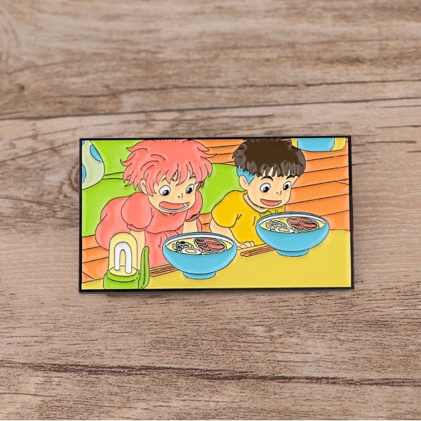 English Ponyo Cast - Ponyo on the Cliff Cute Badge Pin-Accessories, English Ponyo Cast, Other, ponyo