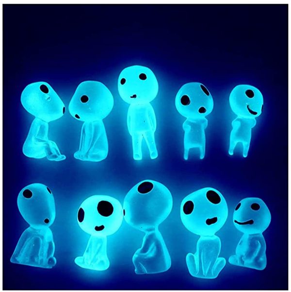 Princess Mononoke Yakul - Princess Mononoke Kodama Tree Spirits Luminous Figures 10pcs/set-Figure, House Decor, Other, princess mononoke, Princess Mononoke Yakul, Toy Figure