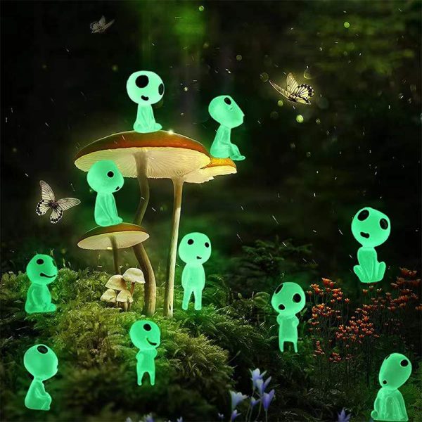 Princess Mononoke Yakul - Princess Mononoke Kodama Tree Spirits Luminous Figures 10pcs/set-Figure, House Decor, Other, princess mononoke, Princess Mononoke Yakul, Toy Figure