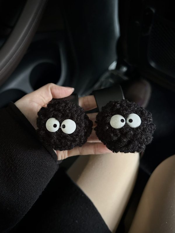 Haku Spirited Away - Cute Soot Sprites Car Seat Back Hook Set 2pcs-Haku Spirited Away, My Neighbor Totoro, Other, Spirited Away, Totoro Shortbread Cookies, Toy Figure