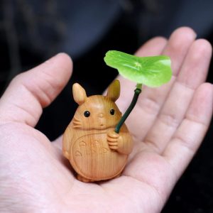 Studio Ghibli Totoro Movie - Miniature Totoro Solid Wood Hand-carved Ornament-House Decor, My Neighbor Totoro, Other, Studio Ghibli Totoro Movie, Toy Figure