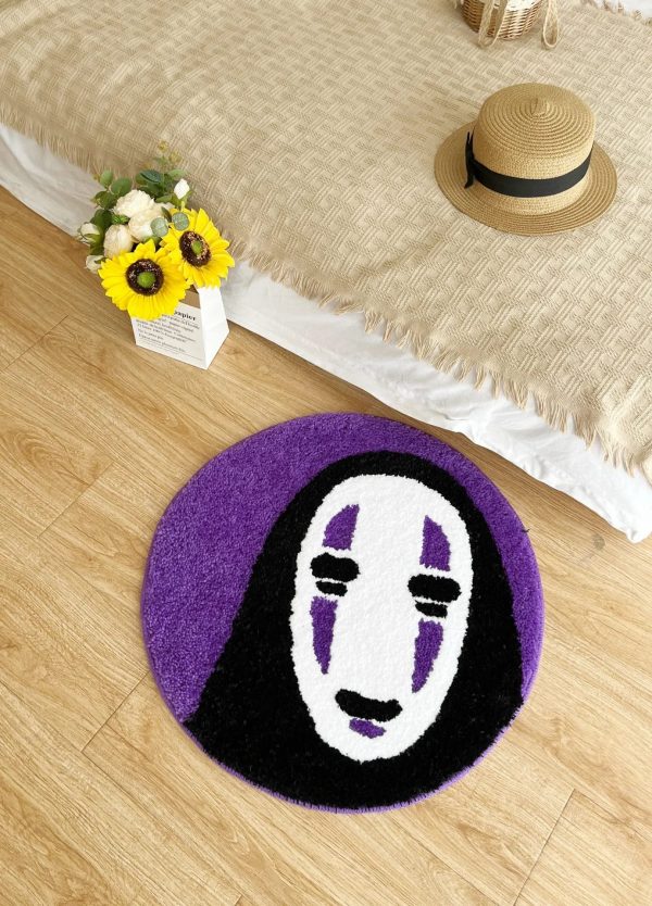 Spirited Away 2001 - Spirited Away – No Face Soft Handmade Tufted Rug-Dragon Haku Spirited Away, House Decor, Kamaji Spirited Away, no face, Other, Spirited Away, Spirited Away 2001