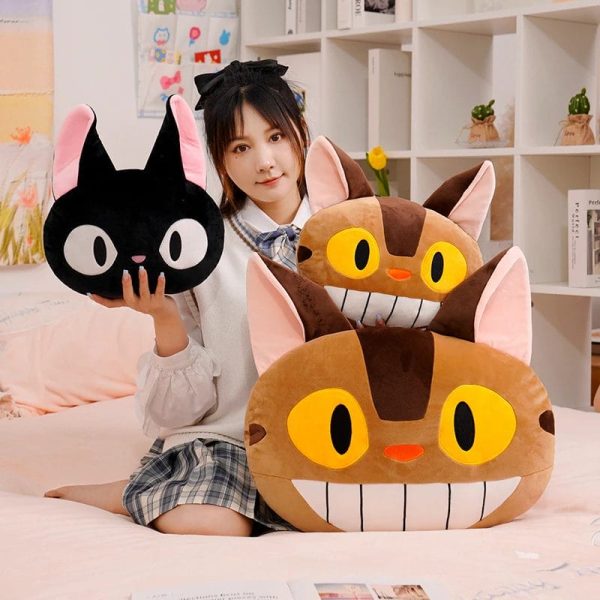 Totoro Poster - My Neighbor Totoro Catbus & KiKi’s Delivery Service Jiji Stuffed Pillow-House Decor, Kiki's Delivery Service, My Neighbor Totoro, Other, Plushies, Totoro Poster