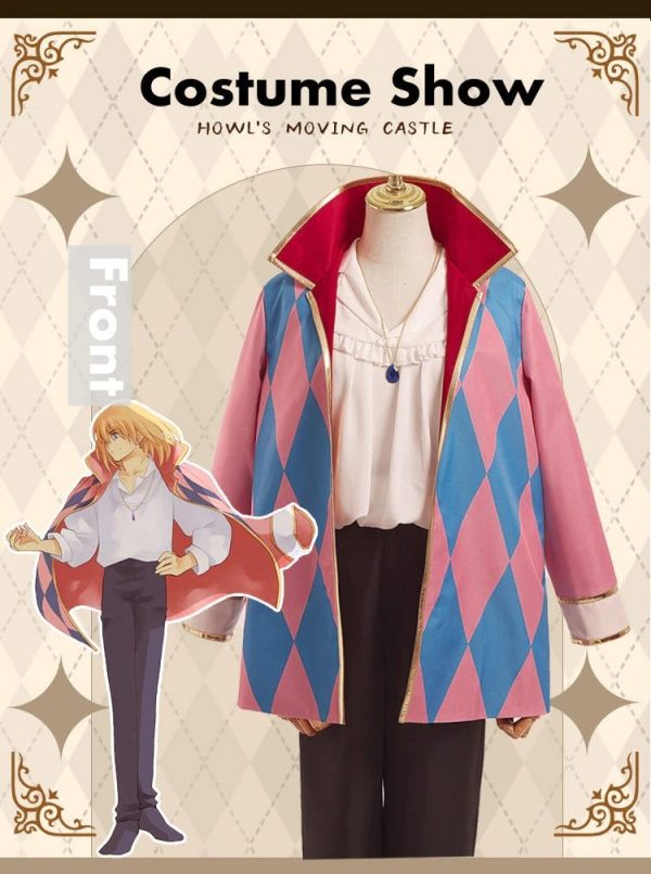 Howl's Moving Castle Film - Howl’s Moving Castle Howl Cosplay Costume Full Set 4PCS-Cosplay, Howl's Moving Castle, Howl's Moving Castle Film, Other