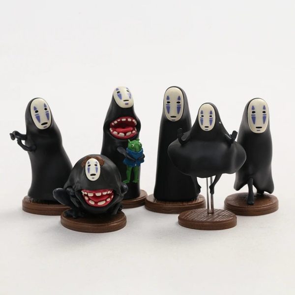 Spirited Away In Theaters - Spirited Away No Face Man Action Figure 6Pcs/set-House Decor, no face, Other, Spirited Away, Spirited Away In Theaters, Toy Figure