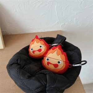 Cast Of Howl's Moving Castle - Howl’s Moving Castle – Calcifer Airpods Case-Accessories, calcifer, Cast Of Howl's Moving Castle, Howl's Moving Castle, Other