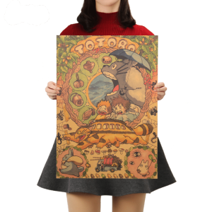 My Neighbour Totoro - My Neighbor Totoro Vintage Poster-House Decor, My Neighbour Totoro, Poster