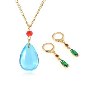 Howl's Moving Castle Showtimes - Howl’s Moving Castle Jewelry Set – Howl’s Earrings and Necklace-Accessories, Cosplay, Howl's Moving Castle, Howl's Moving Castle Showtimes, Other