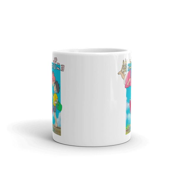 Ponya - Ponyo On The Cliff By The Sea Poster Coffee Mug-Accessories, Mug, Ponya, ponyo