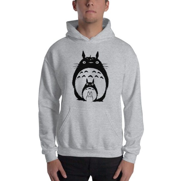 Totoro Meaning - My Neighbor Totoro Black & White Hoodie Unisex-Apparel, Hoodie, Totoro Meaning