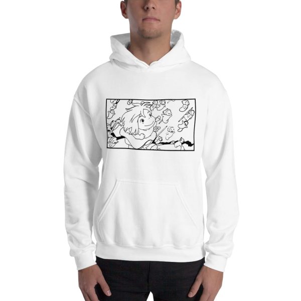 Where Can I Watch Ponyo - Ponyo – Freedom Sketch Unisex Hoodie-Apparel, Hoodie, ponyo, Where Can I Watch Ponyo