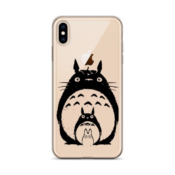 Totoro Lamp - My Neighbor Totoro Black & White iPhone Case-Accessories, Phone Case, Totoro Lamp