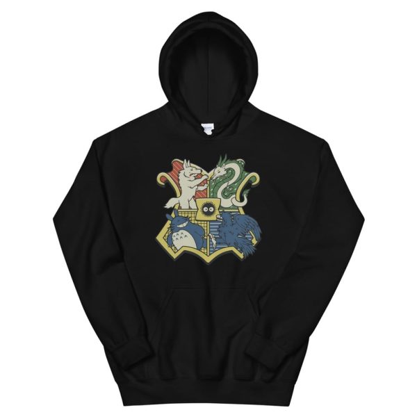 Studio Ghibli Characters As Hogwarts House Hoodie Unisex-Apparel, Hoodie