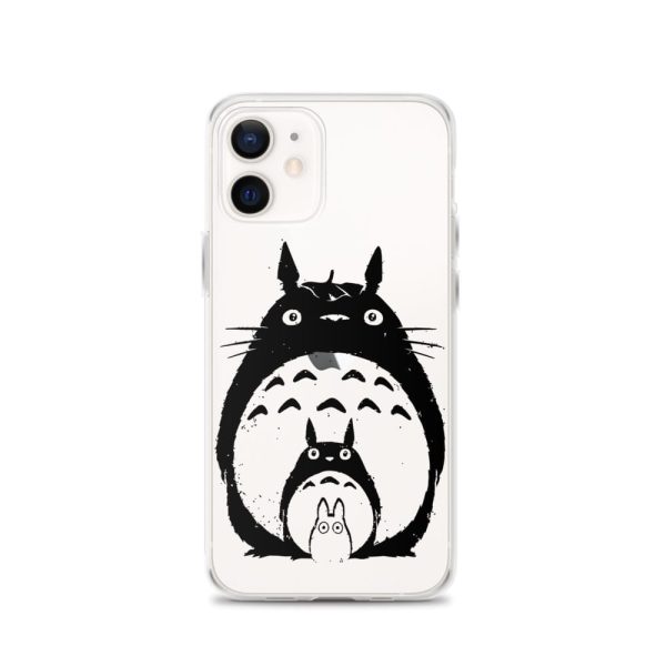 Totoro Lamp - My Neighbor Totoro Black & White iPhone Case-Accessories, Phone Case, Totoro Lamp