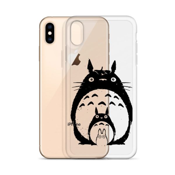 Totoro Lamp - My Neighbor Totoro Black & White iPhone Case-Accessories, Phone Case, Totoro Lamp