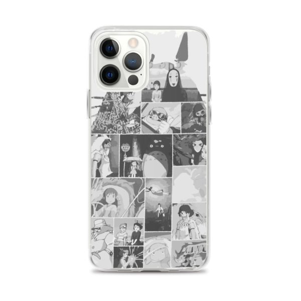 Cat Bus Totoro - Ghibli Studio Collage Art iPhone Case-Accessories, Cat Bus Totoro, Howl's Moving Castle, Kiki's Delivery Service, Laputa: Castle in the Sky, My Neighbor Totoro, Phone Case, ponyo, porco rosso, Spirited Away