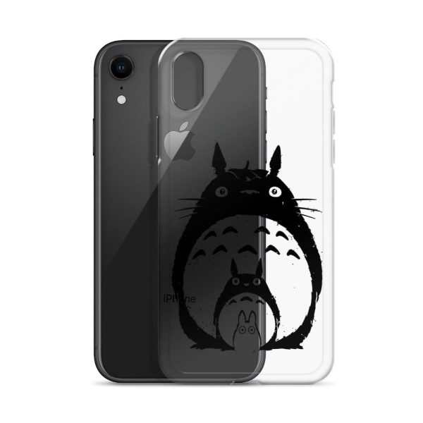 Totoro Lamp - My Neighbor Totoro Black & White iPhone Case-Accessories, Phone Case, Totoro Lamp