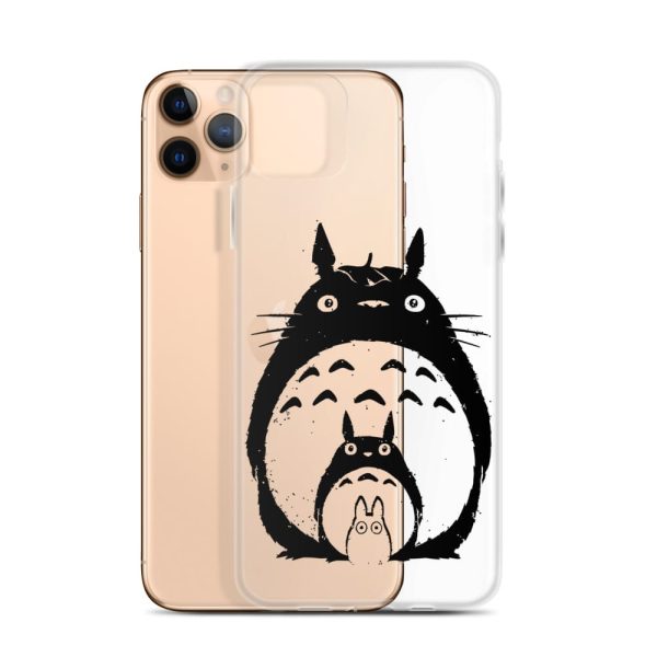 Totoro Lamp - My Neighbor Totoro Black & White iPhone Case-Accessories, Phone Case, Totoro Lamp