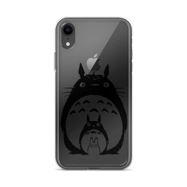 Totoro Lamp - My Neighbor Totoro Black & White iPhone Case-Accessories, Phone Case, Totoro Lamp