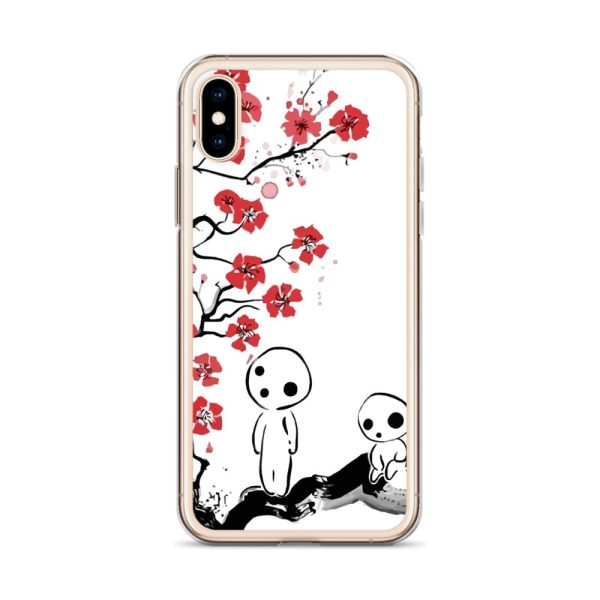 Princess Mononoke-ashitaka - Princess Mononoke – Tree Spirits on the Cherry Blossom iPhone Case-Accessories, Phone Case, princess mononoke, Princess Mononoke Ashitaka