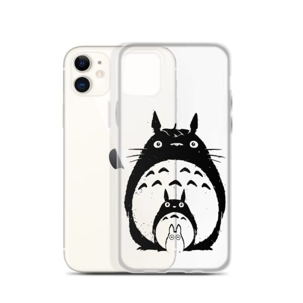 Totoro Lamp - My Neighbor Totoro Black & White iPhone Case-Accessories, Phone Case, Totoro Lamp