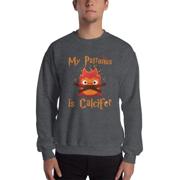 Howl's Moving Castle Rings - Howl’s Moving Castle – My Patronus is Calcifer Sweatshirt Unisex-Apparel, Howl's Moving Castle, Howl's Moving Castle Rings, Sweatshirt