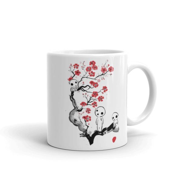 Princess Mononoke Tattoo - Princess Mononoke – Tree Spirits on the Cherry Blossom Coffee Mug-Accessories, House Decor, Mug, princess mononoke, Princess Mononoke Tattoo