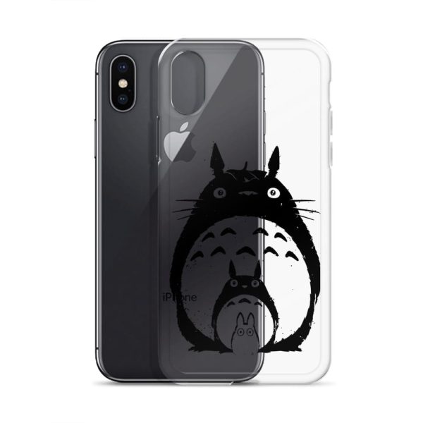 Totoro Lamp - My Neighbor Totoro Black & White iPhone Case-Accessories, Phone Case, Totoro Lamp