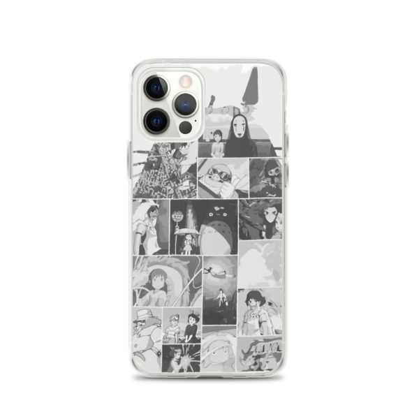 Cat Bus Totoro - Ghibli Studio Collage Art iPhone Case-Accessories, Cat Bus Totoro, Howl's Moving Castle, Kiki's Delivery Service, Laputa: Castle in the Sky, My Neighbor Totoro, Phone Case, ponyo, porco rosso, Spirited Away