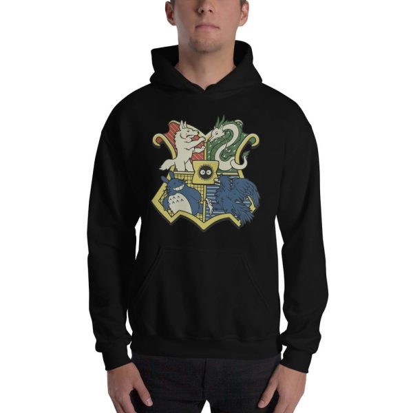 Studio Ghibli Characters As Hogwarts House Hoodie Unisex-Apparel, Hoodie