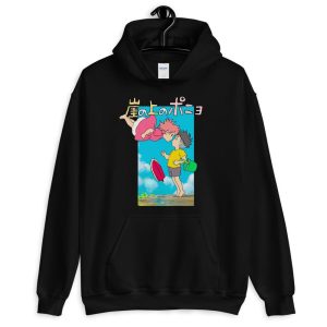 Ponyo Characters - Ponyo On The Cliff By The Sea Poster Hoodie Unisex-Apparel, Hoodie, ponyo, Ponyo Characters