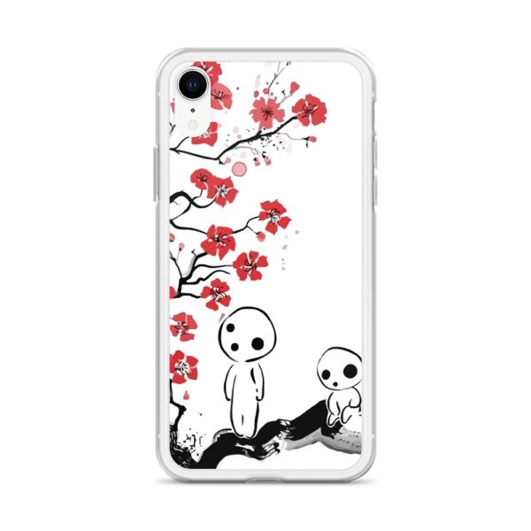 Princess Mononoke-ashitaka - Princess Mononoke – Tree Spirits on the Cherry Blossom iPhone Case-Accessories, Phone Case, princess mononoke, Princess Mononoke Ashitaka