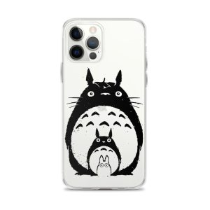 Totoro Lamp - My Neighbor Totoro Black & White iPhone Case-Accessories, Phone Case, Totoro Lamp