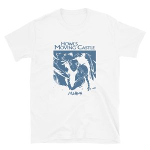 Howl's Moving Castle Cast - Howl’s Moving Castle Black & White T Shirt Unisex-Apparel, Howl's Moving Castle, Howl's Moving Castle Cast