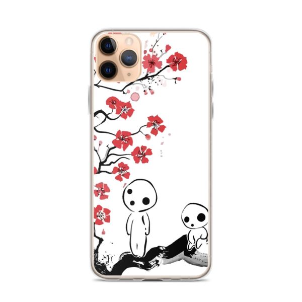 Princess Mononoke-ashitaka - Princess Mononoke – Tree Spirits on the Cherry Blossom iPhone Case-Accessories, Phone Case, princess mononoke, Princess Mononoke Ashitaka