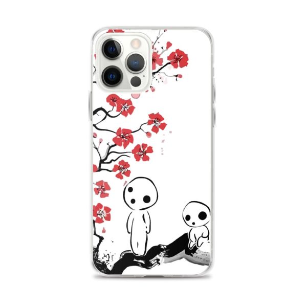 Princess Mononoke-ashitaka - Princess Mononoke – Tree Spirits on the Cherry Blossom iPhone Case-Accessories, Phone Case, princess mononoke, Princess Mononoke Ashitaka