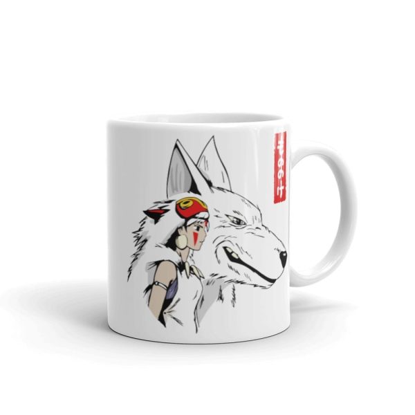 Princess Mononoke Actors - Princess Mononoke – San and The Wolf Mug-Accessories, House Decor, Mug, princess mononoke, Princess Mononoke Actors