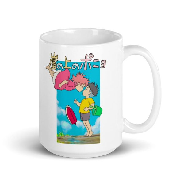 Ponya - Ponyo On The Cliff By The Sea Poster Coffee Mug-Accessories, Mug, Ponya, ponyo