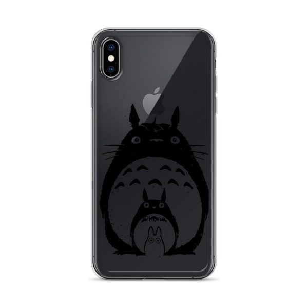 Totoro Lamp - My Neighbor Totoro Black & White iPhone Case-Accessories, Phone Case, Totoro Lamp