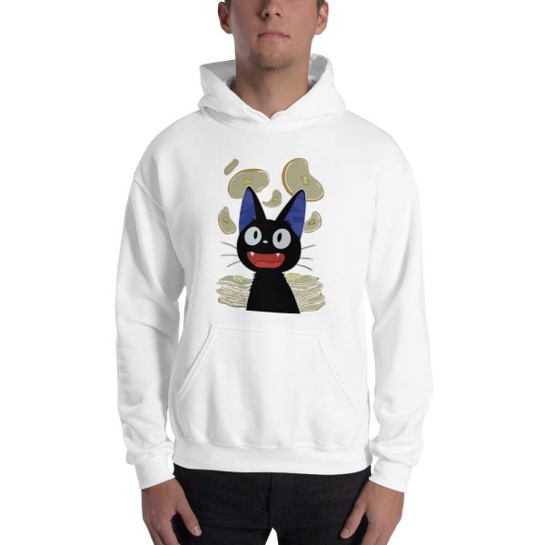 Kiki's Delivery Service Anime - Kiki’s Delivery Service – Jiji & Pancake Hoodie-Apparel, Hoodie, Kiki's Delivery Service, Kiki's Delivery Service Anime