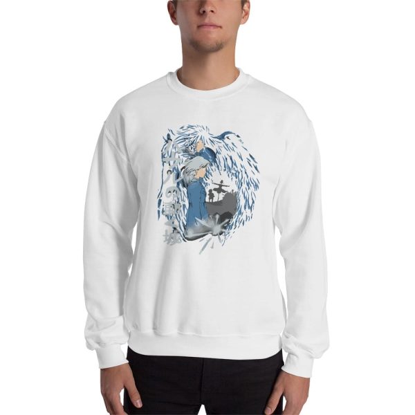 Christian Bale In Howl's Moving Castle - Howl’s Moving Castle – Howl and Sophia Sweatshirt Unisex-Accessories, Christian Bale In Howl's Moving Castle, Howl's Moving Castle, Sweatshirt