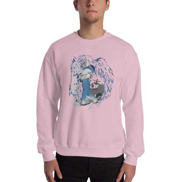 Christian Bale In Howl's Moving Castle - Howl’s Moving Castle – Howl and Sophia Sweatshirt Unisex-Accessories, Christian Bale In Howl's Moving Castle, Howl's Moving Castle, Sweatshirt