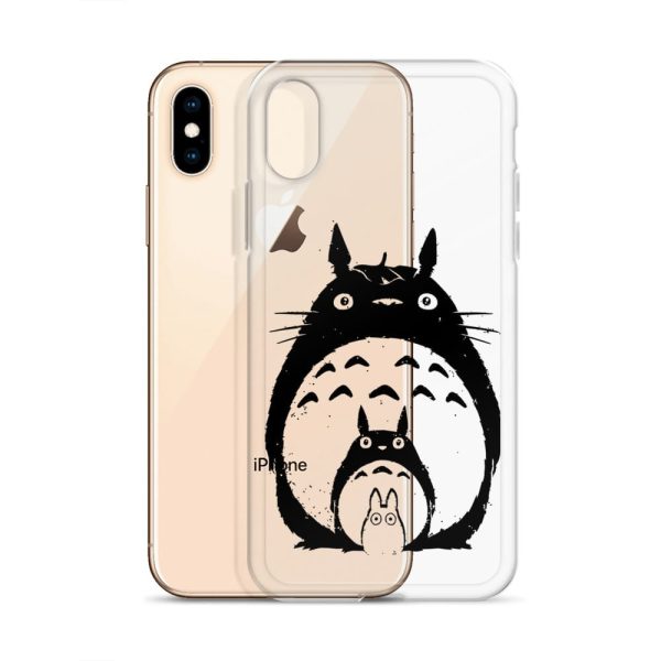 Totoro Lamp - My Neighbor Totoro Black & White iPhone Case-Accessories, Phone Case, Totoro Lamp