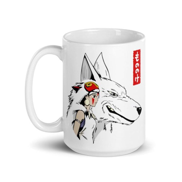 Princess Mononoke Actors - Princess Mononoke – San and The Wolf Mug-Accessories, House Decor, Mug, princess mononoke, Princess Mononoke Actors