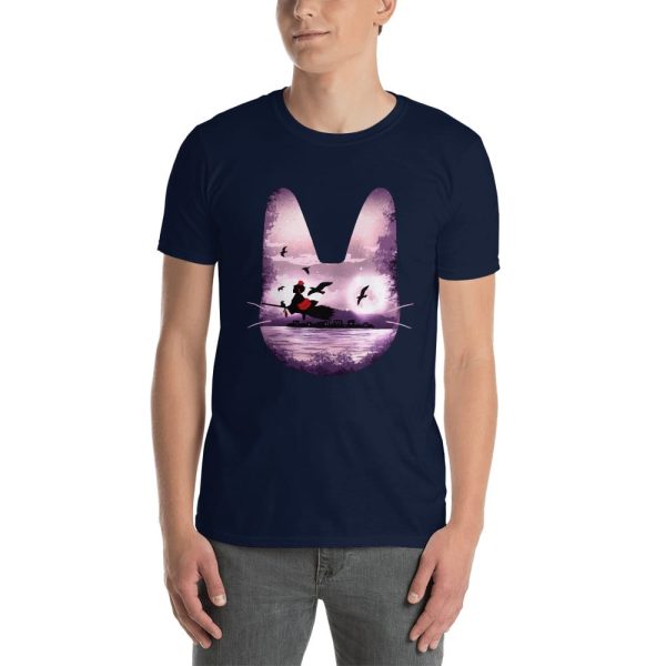 Kiki's Delivery Service Novel - Kiki’s Delivery Service – Purple Jiji T Shirt Unisex-Apparel, Kiki's Delivery Service, Kiki's Delivery Service Novel, Tshirt